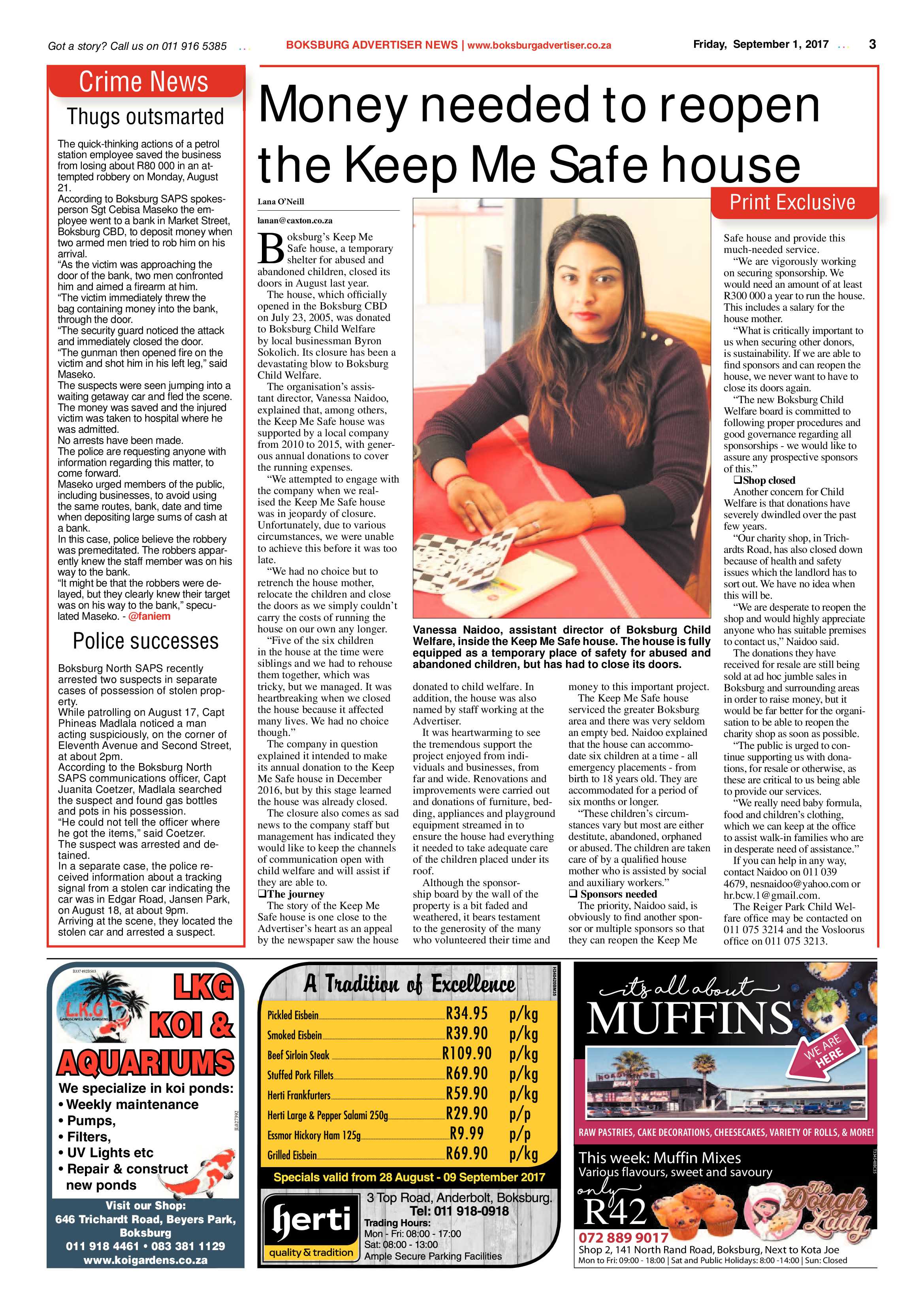 Boksburg Advertiser 29 August 2017 page 3