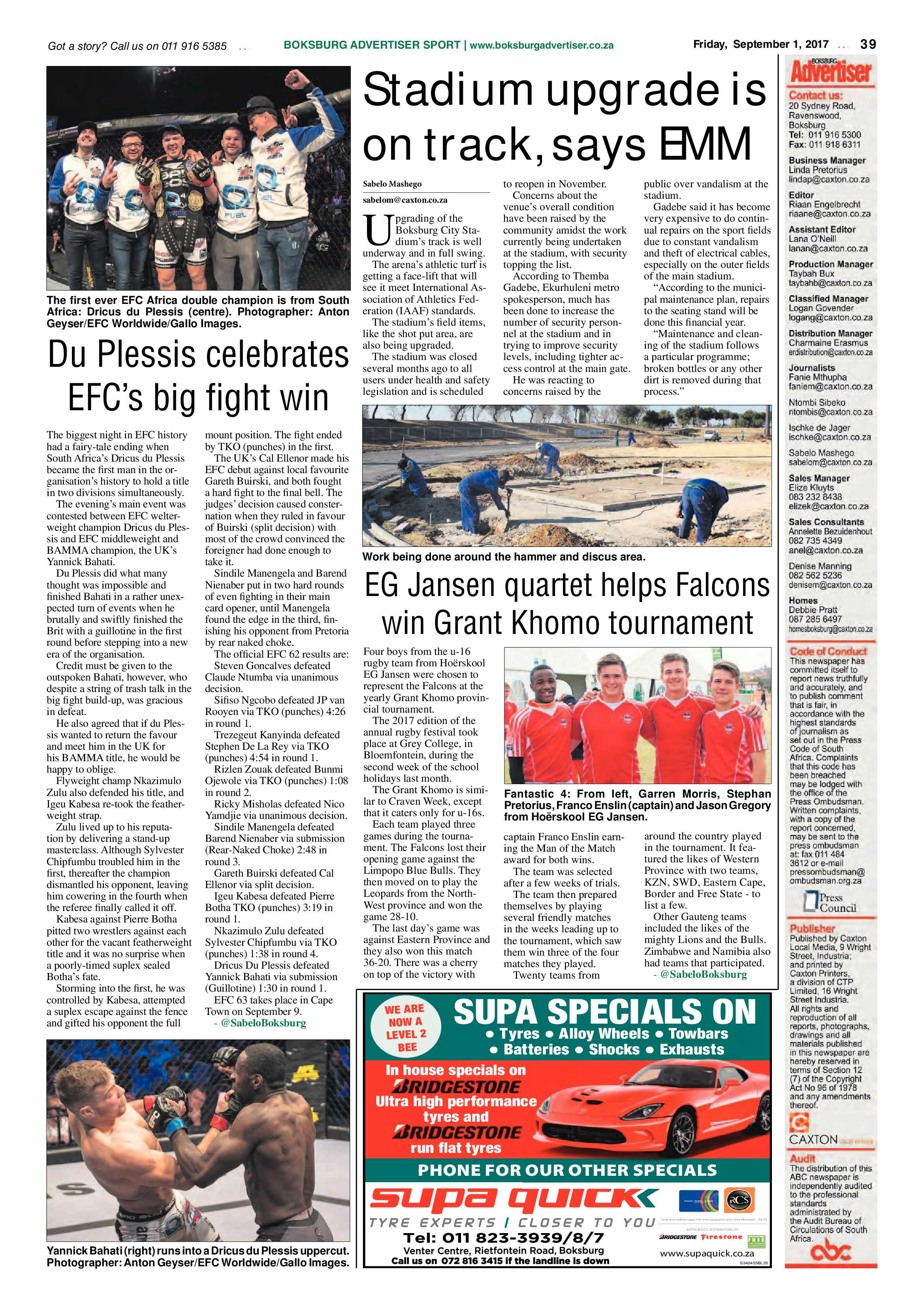 Boksburg Advertiser 29 August 2017 page 39