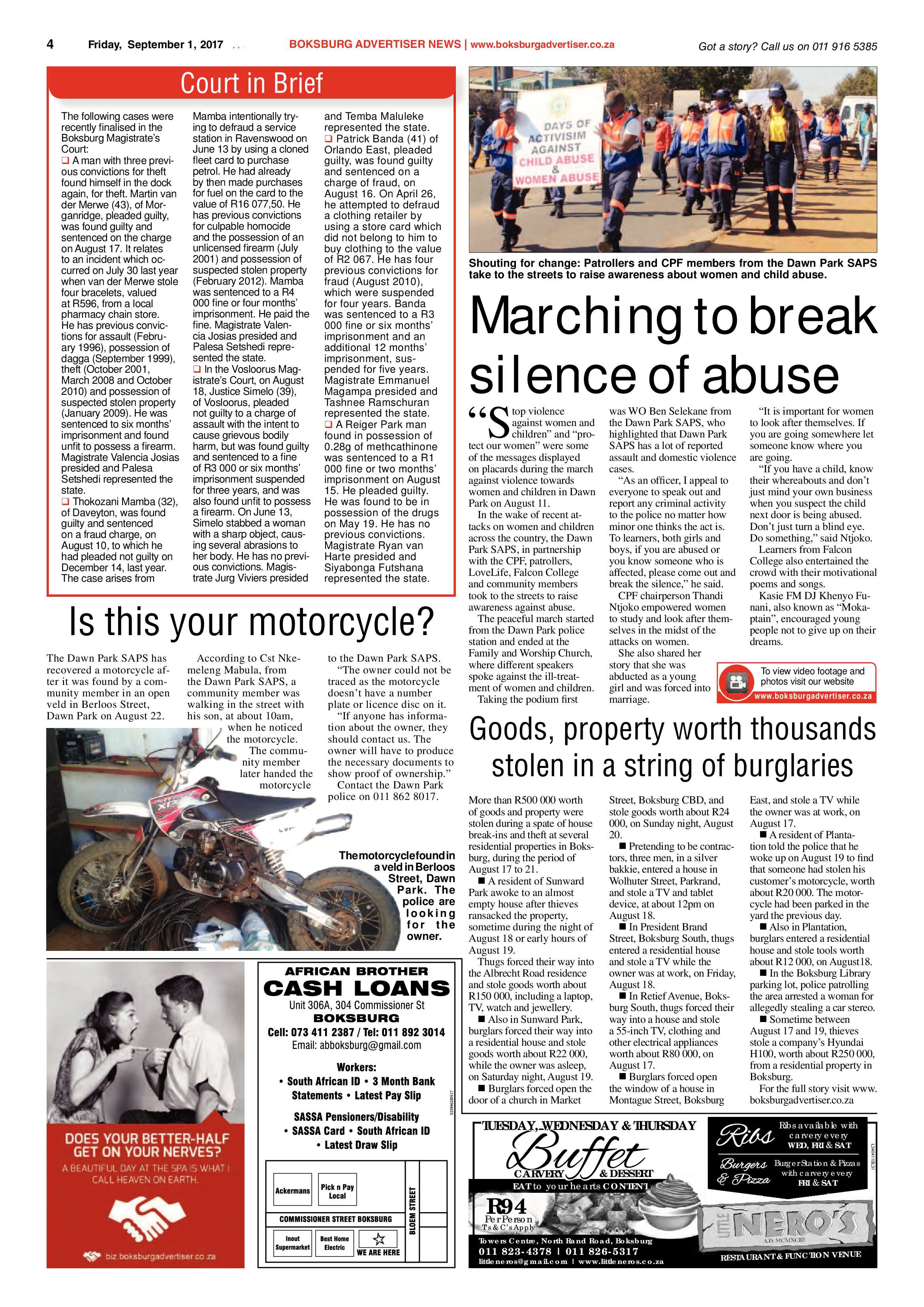 Boksburg Advertiser 29 August 2017 page 4