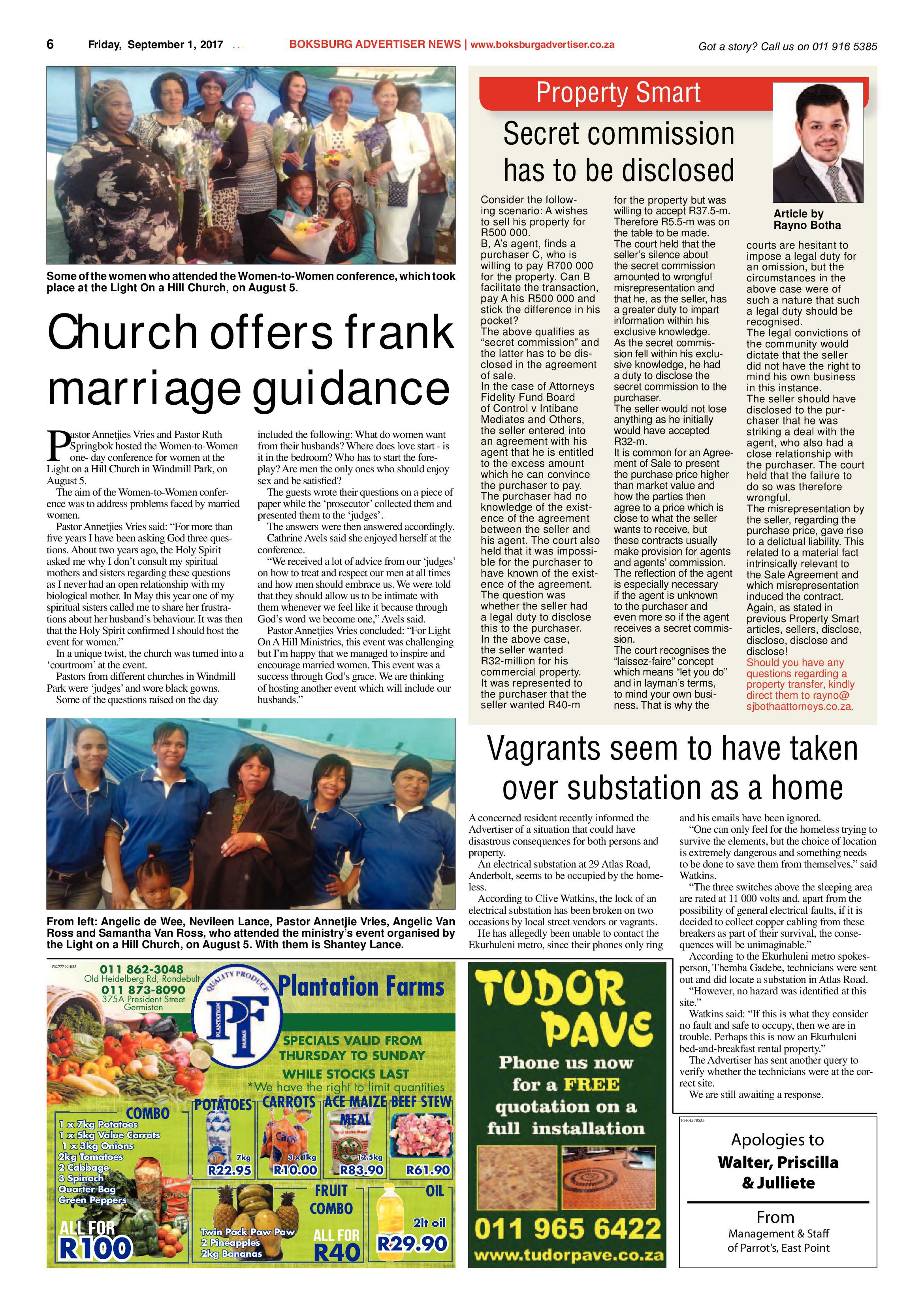 Boksburg Advertiser 29 August 2017 page 6
