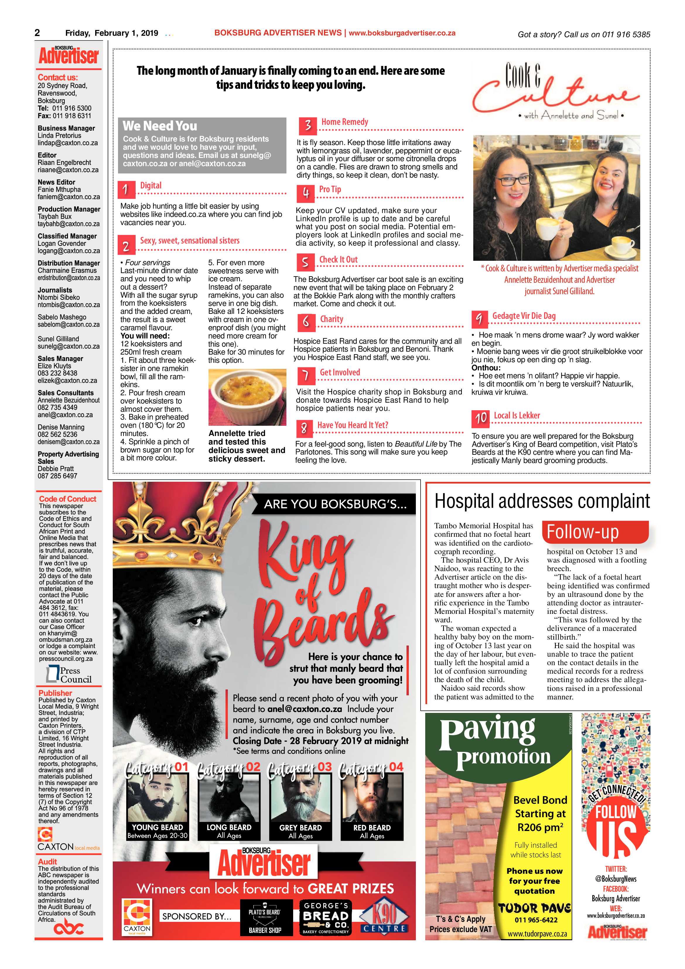 Boksburg Advertiser 29 January 2019 page 2