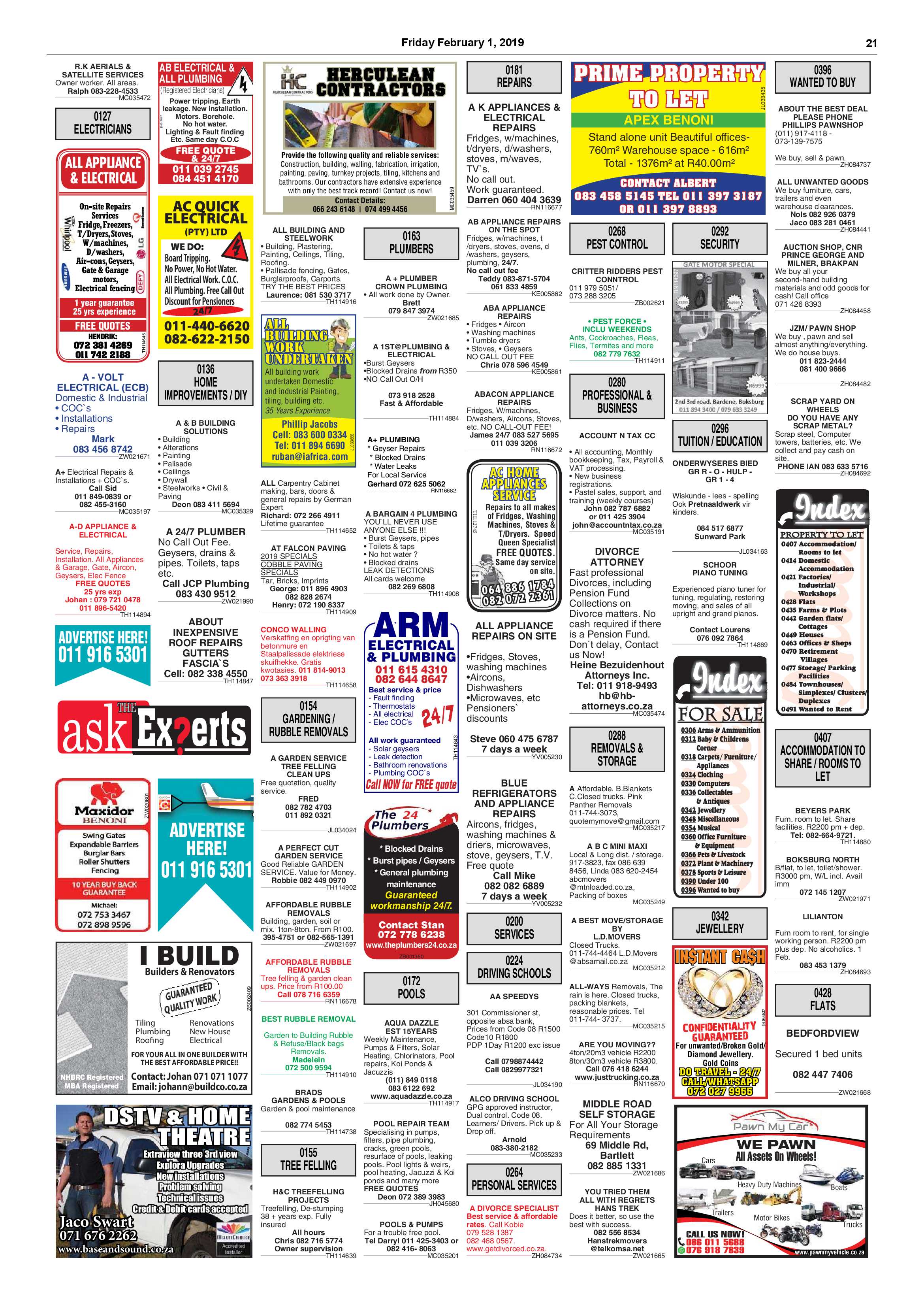 Boksburg Advertiser 29 January 2019 page 21