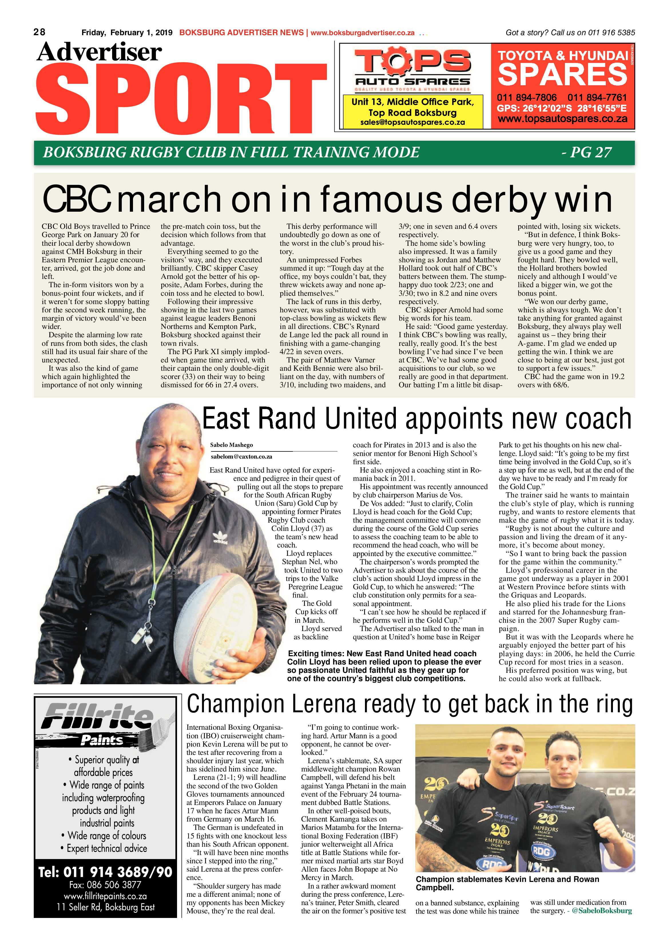 Boksburg Advertiser 29 January 2019 page 28