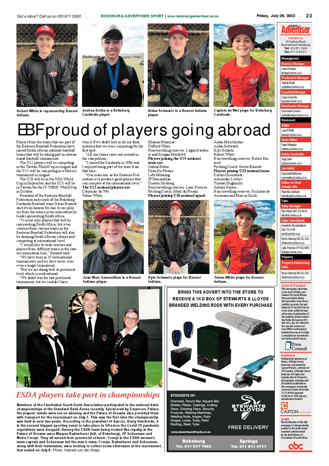 Boksburg Advertiser 29 July 2022 page 23