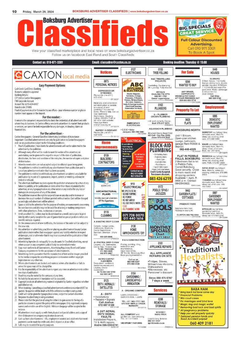 Boksburg Advertiser 29 March 2024 page 10