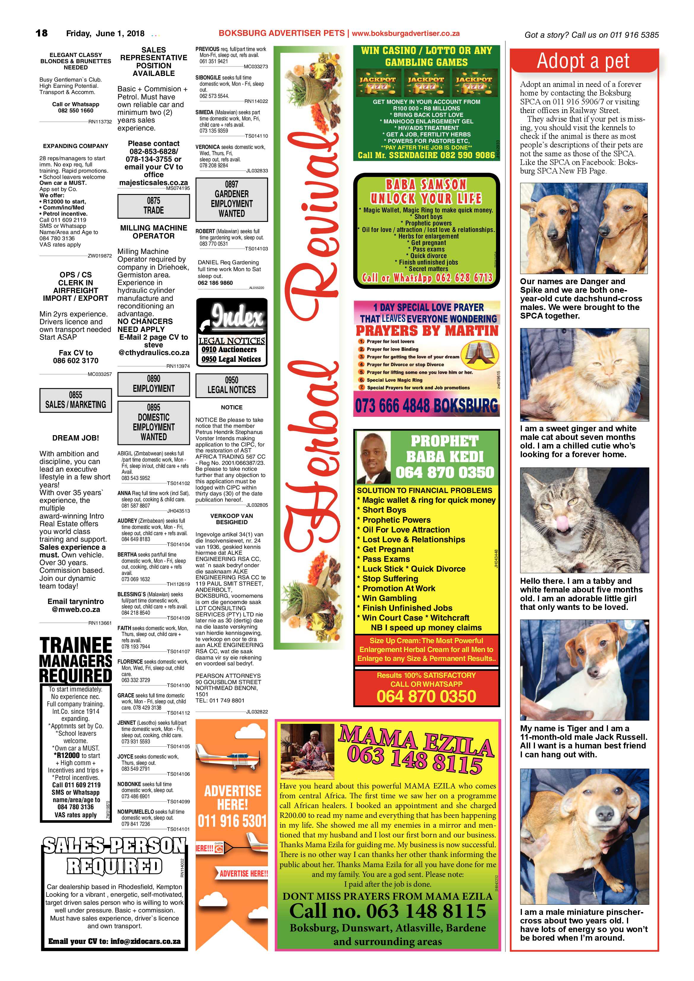 Boksburg Advertiser 29 May 2018 page 18