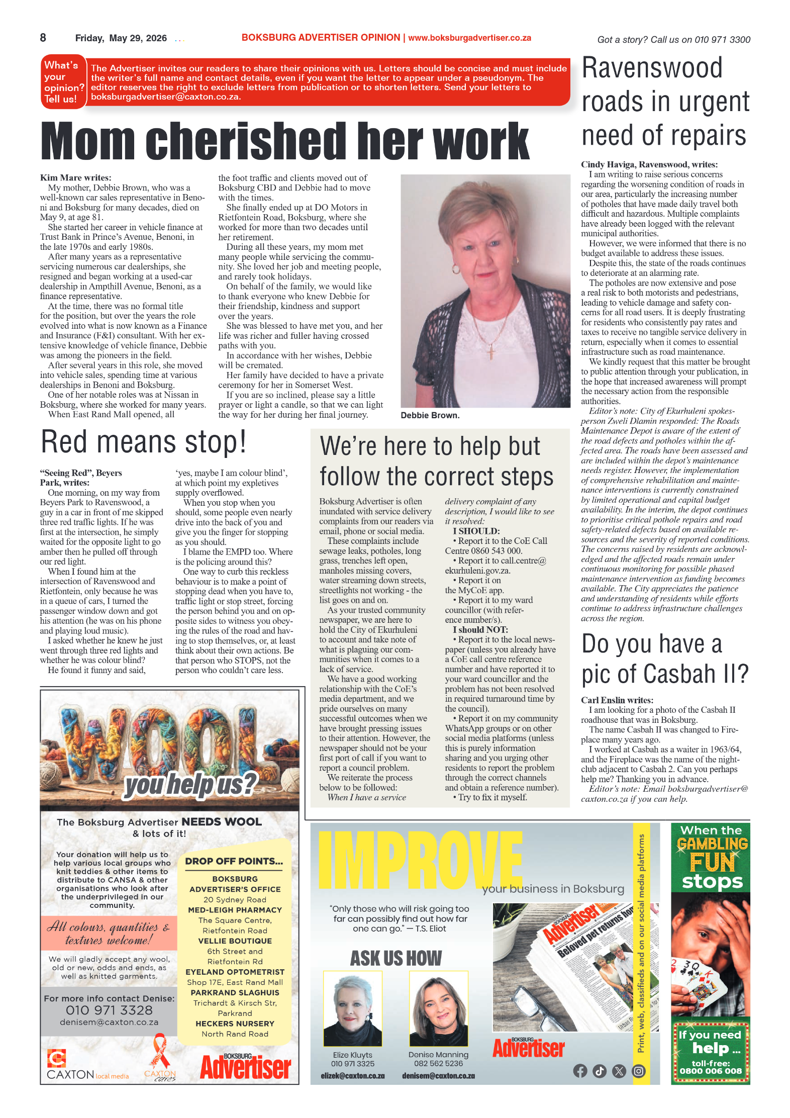 Boksburg Advertiser 29 May 2026 page 10