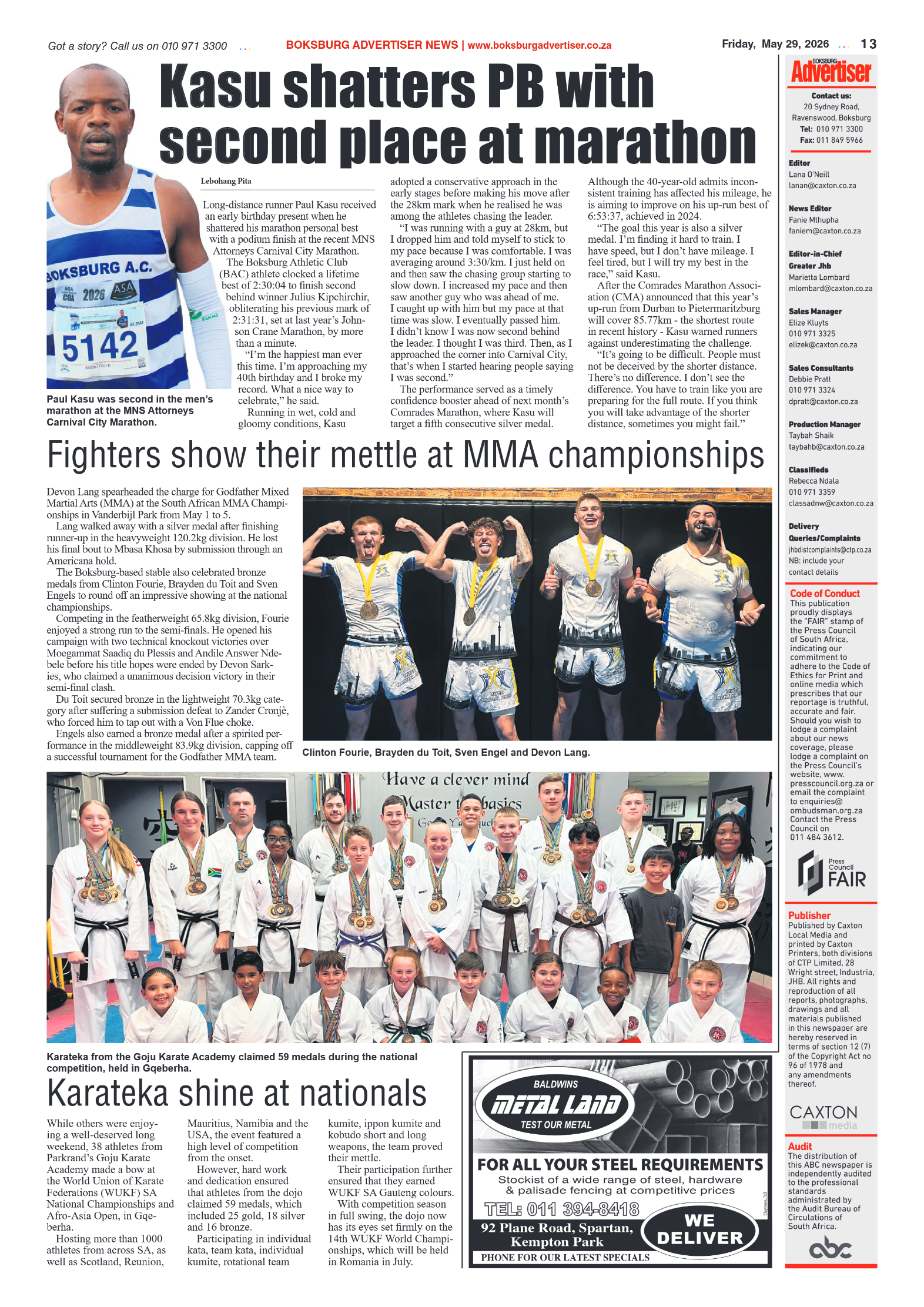 Boksburg Advertiser 29 May 2026 page 15