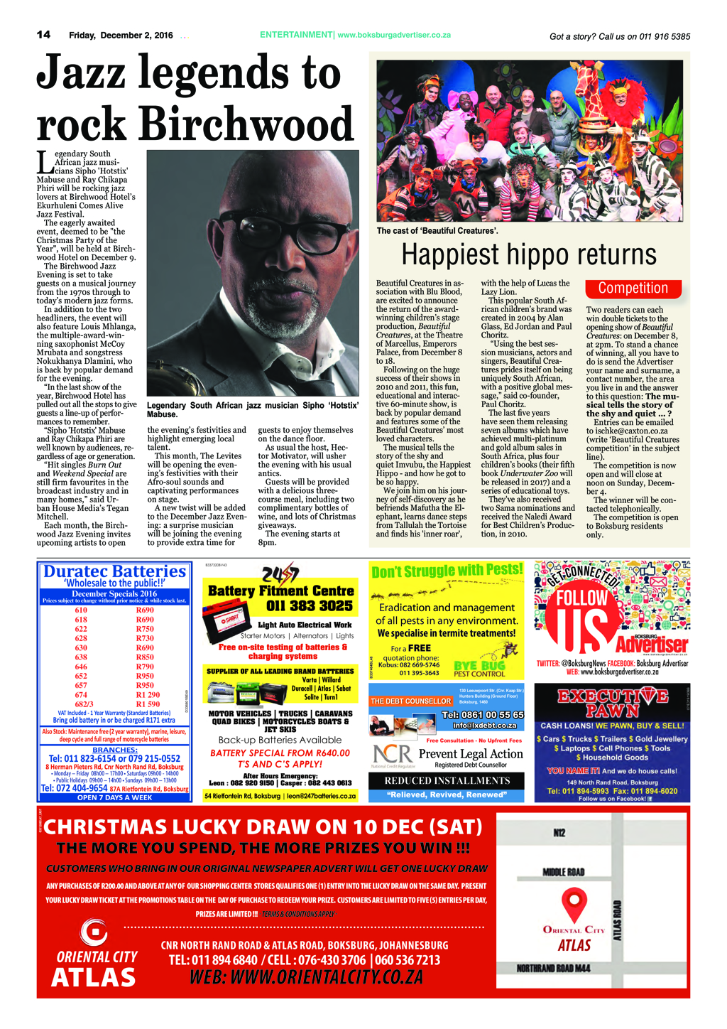 Boksburg Advertiser 29 November 2016 page 14