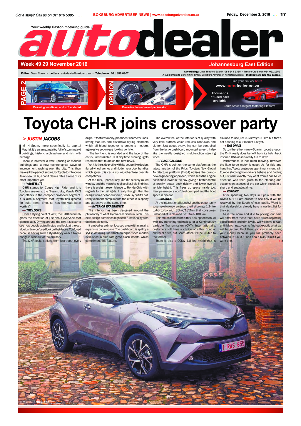 Boksburg Advertiser 29 November 2016 page 17