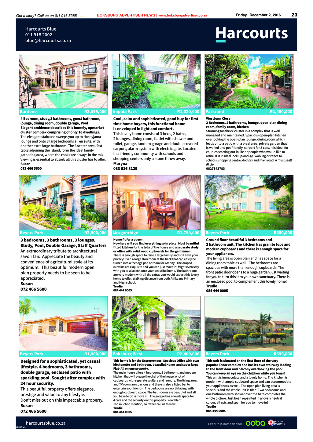 Boksburg Advertiser 29 November 2016 page 23