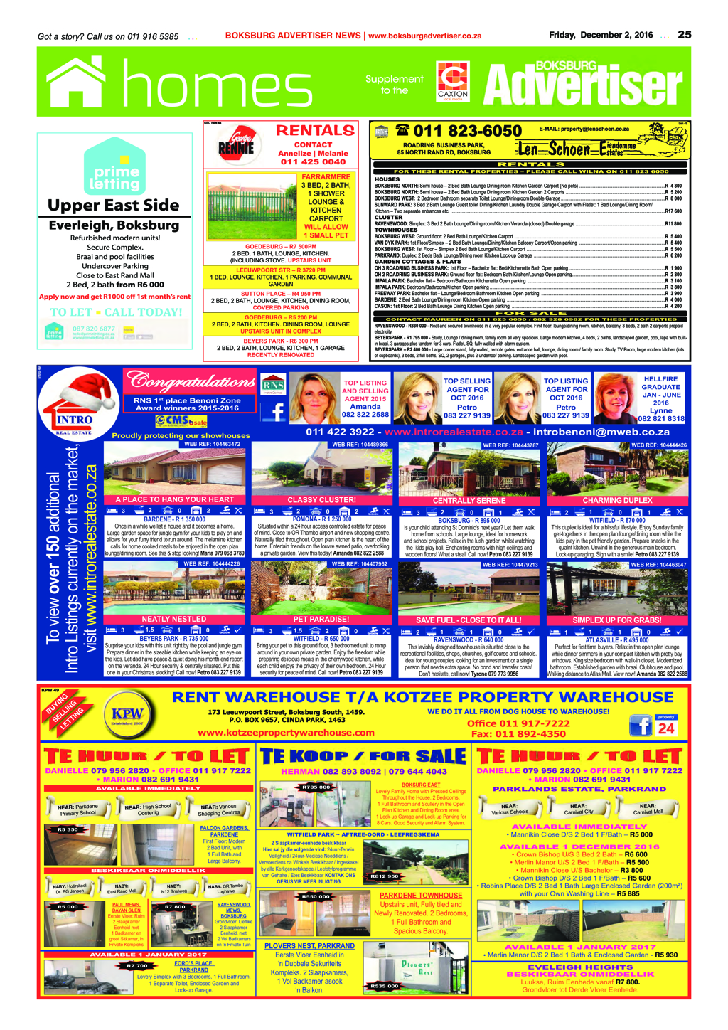 Boksburg Advertiser 29 November 2016 page 25