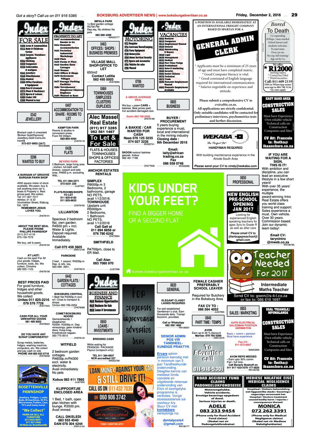Boksburg Advertiser 29 November 2016 page 29