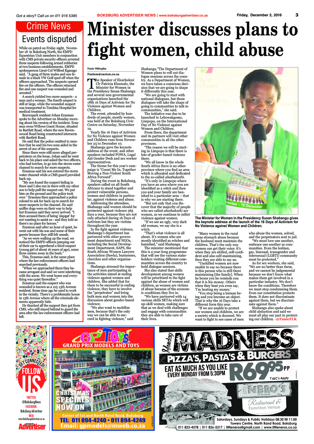 Boksburg Advertiser 29 November 2016 page 3