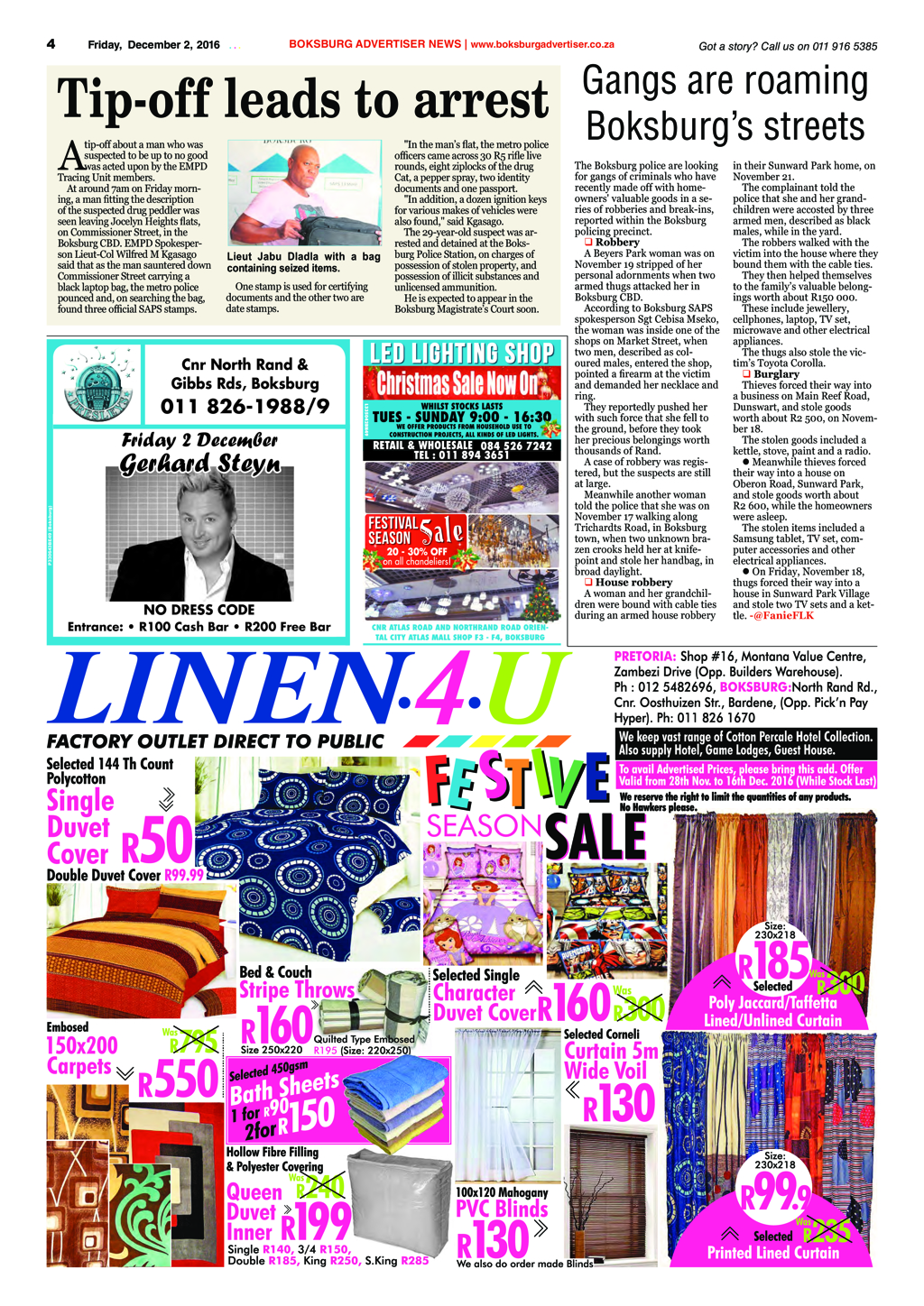 Boksburg Advertiser 29 November 2016 page 4