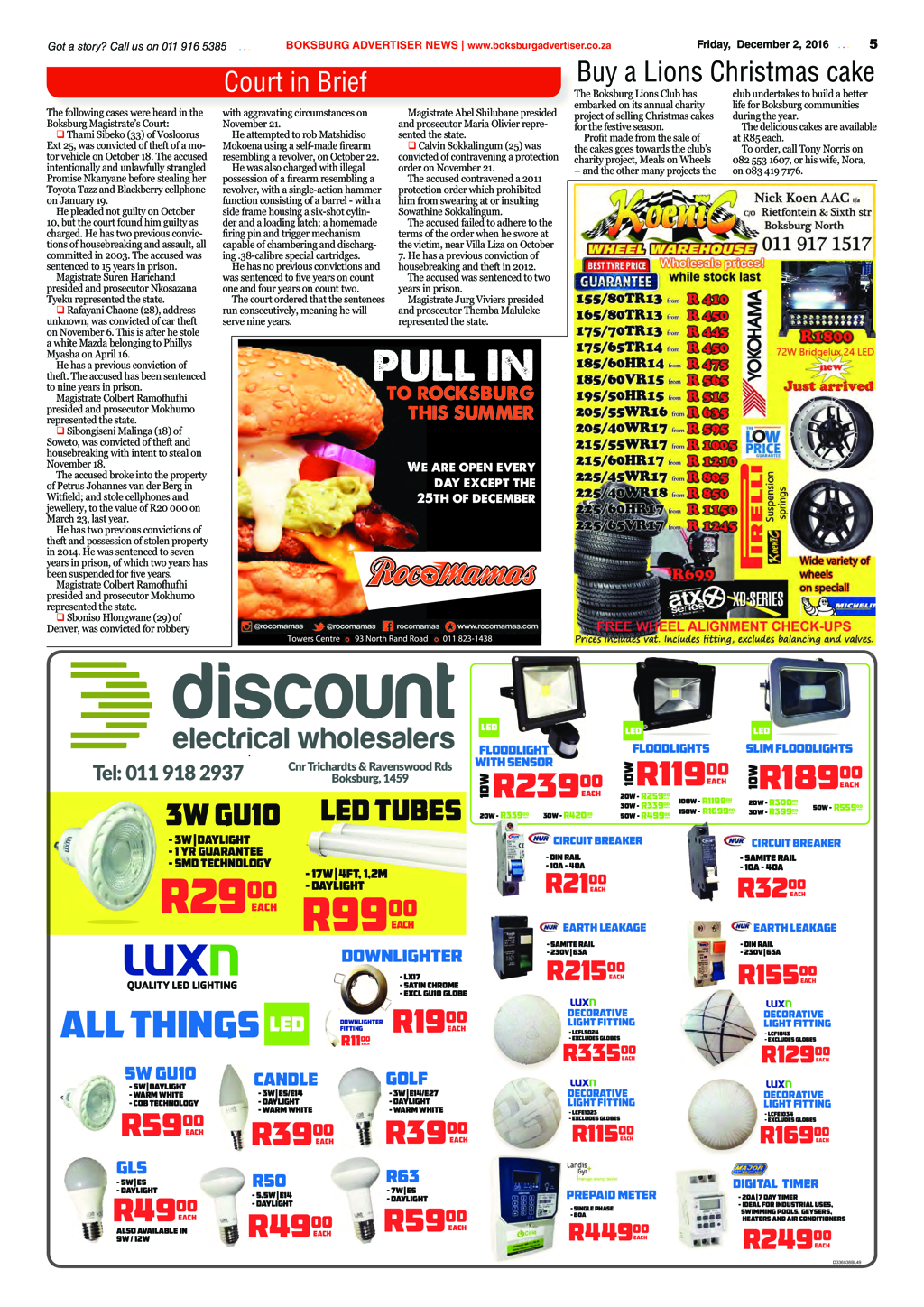 Boksburg Advertiser 29 November 2016 page 5