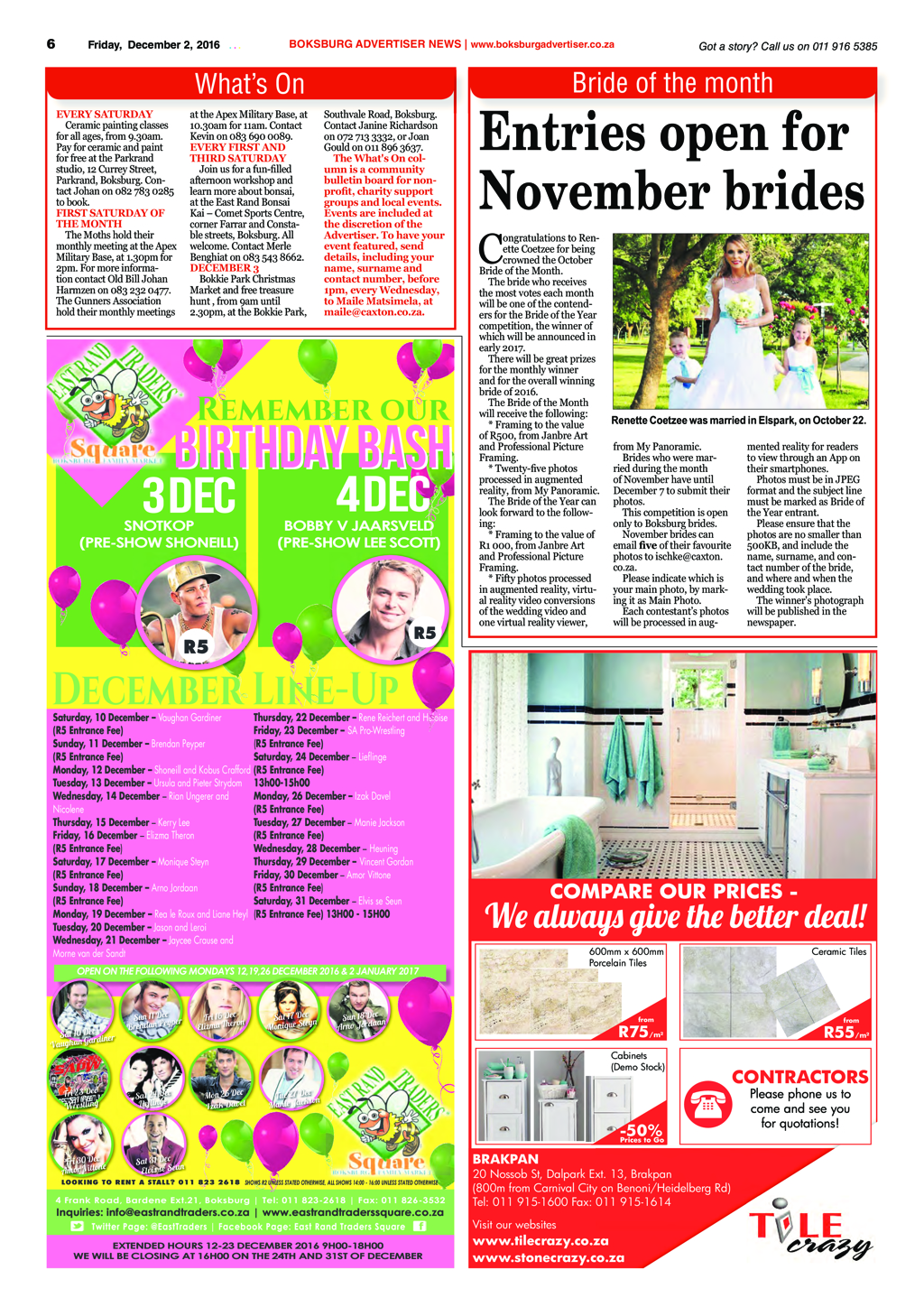 Boksburg Advertiser 29 November 2016 page 6