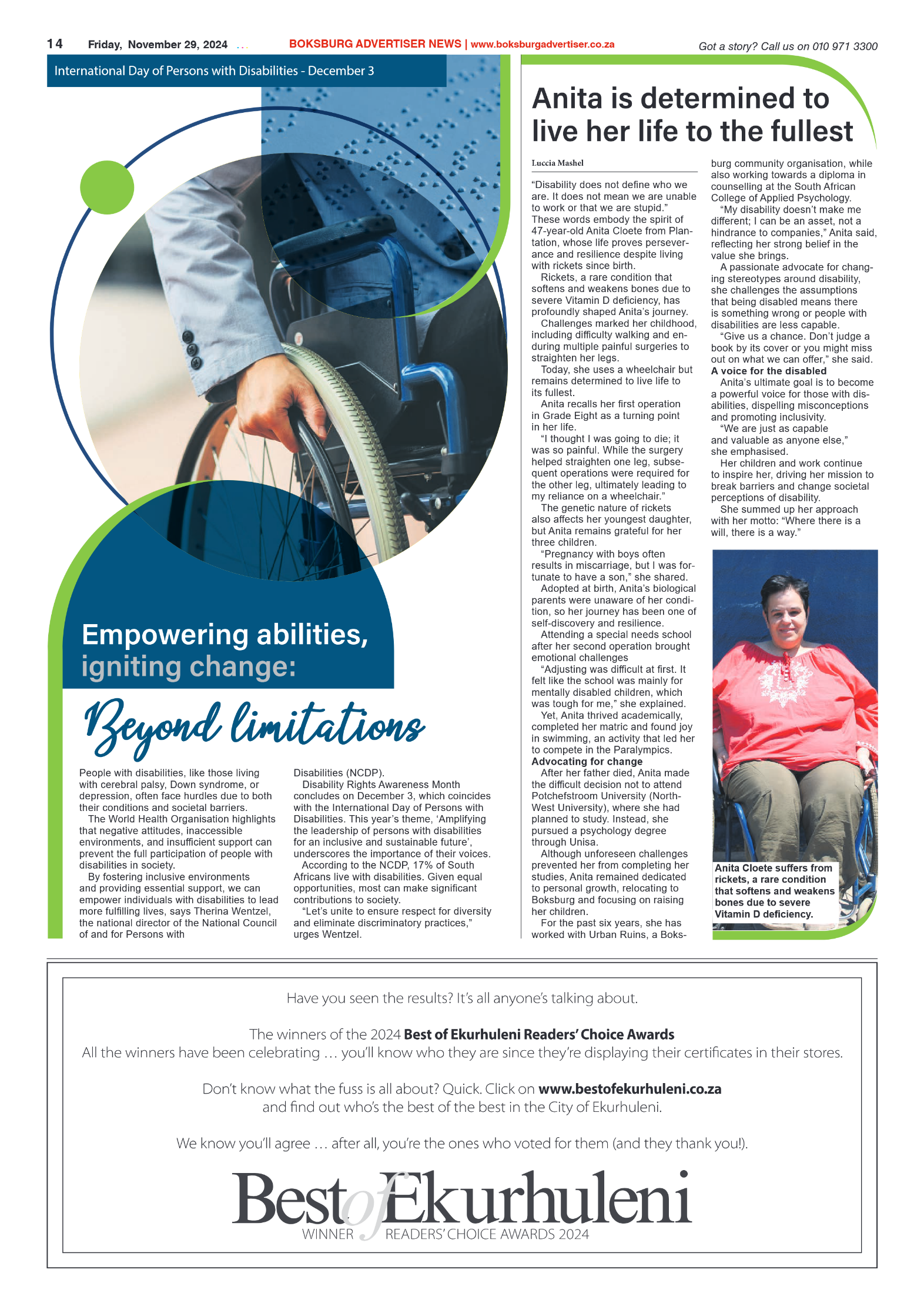 Boksburg Advertiser 29 November 2024 page 14