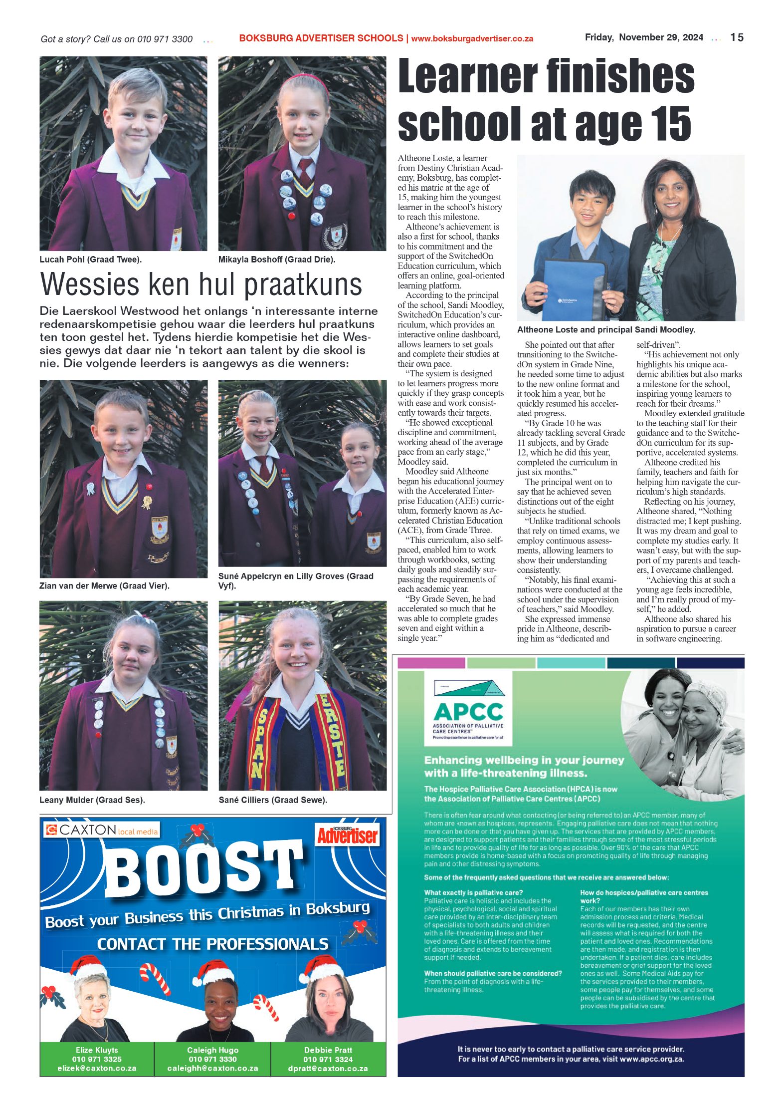 Boksburg Advertiser 29 November 2024 page 15