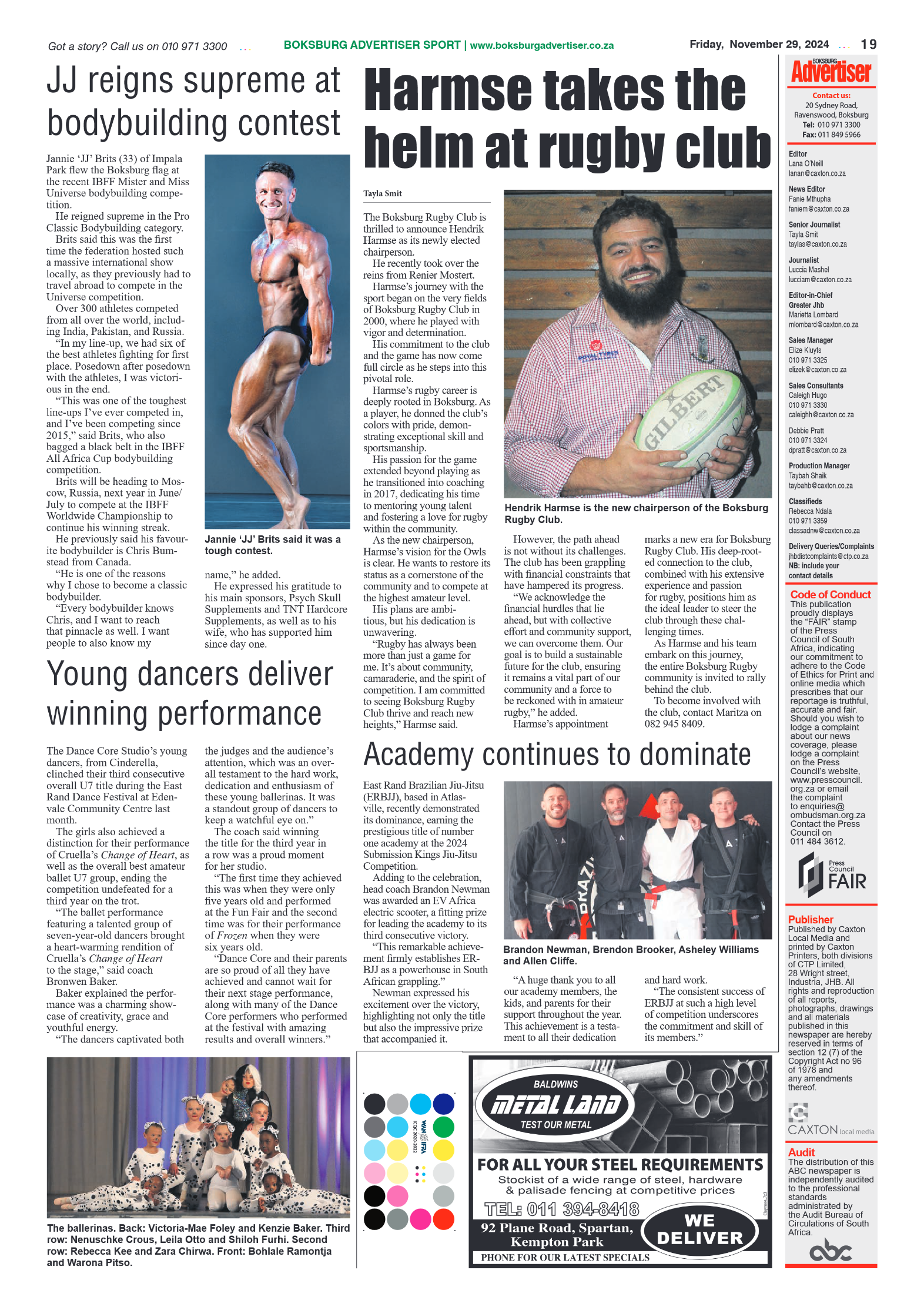 Boksburg Advertiser 29 November 2024 page 19