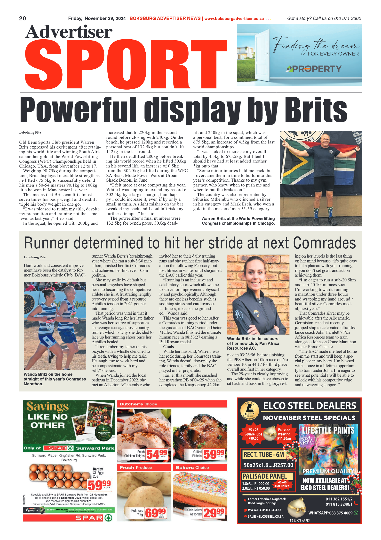 Boksburg Advertiser 29 November 2024 page 20