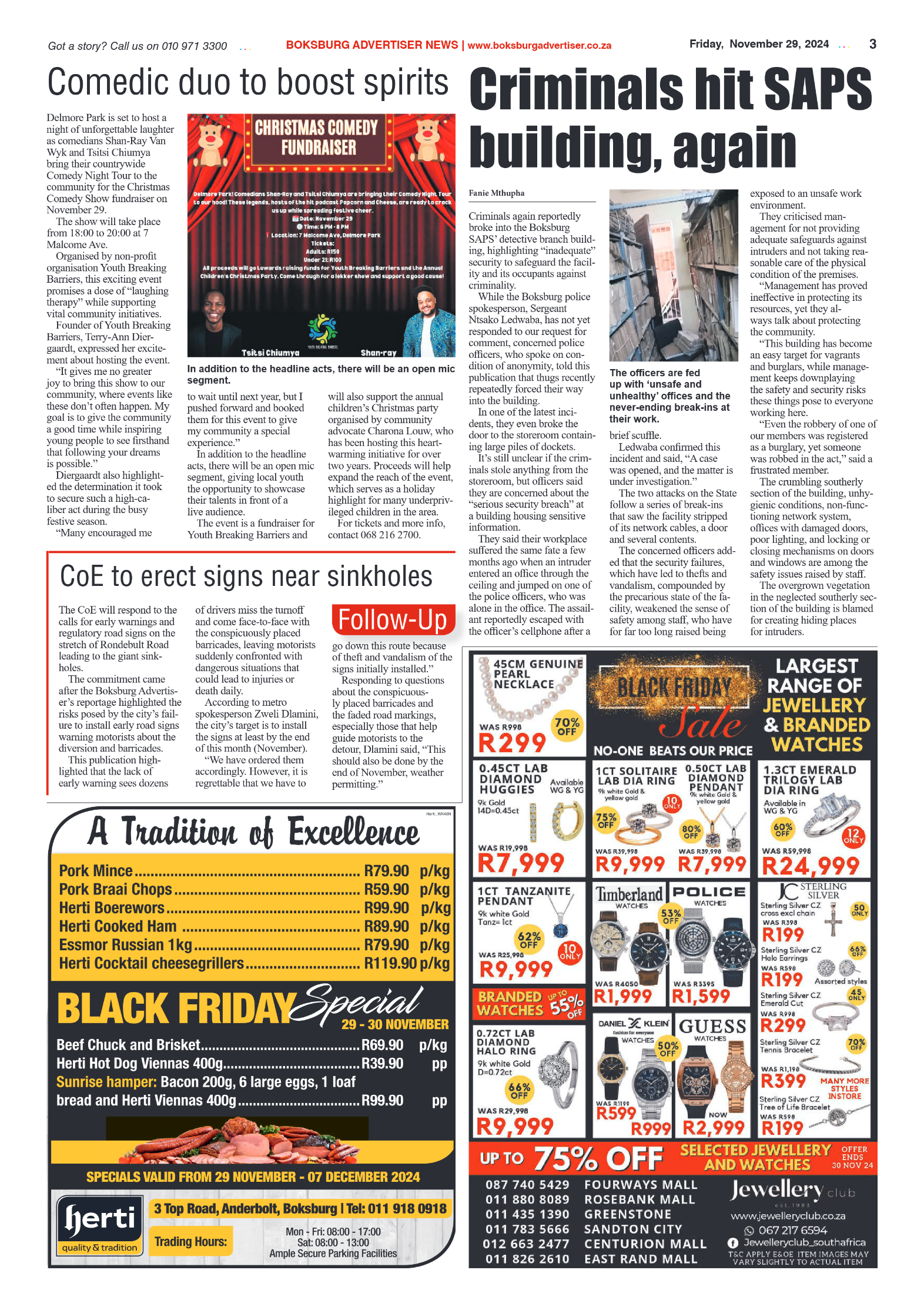 Boksburg Advertiser 29 November 2024 page 3