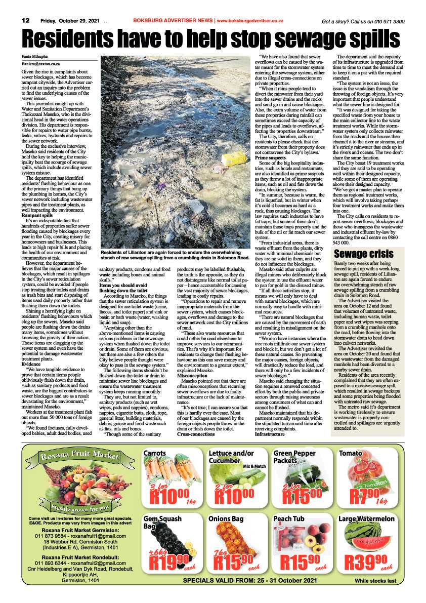Boksburg Advertiser 29 October 2021 page 14