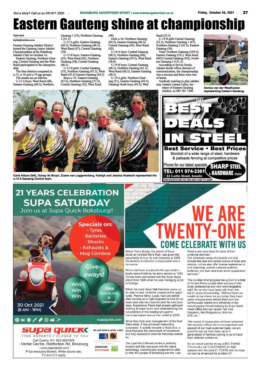 Boksburg Advertiser 29 October 2021 page 29