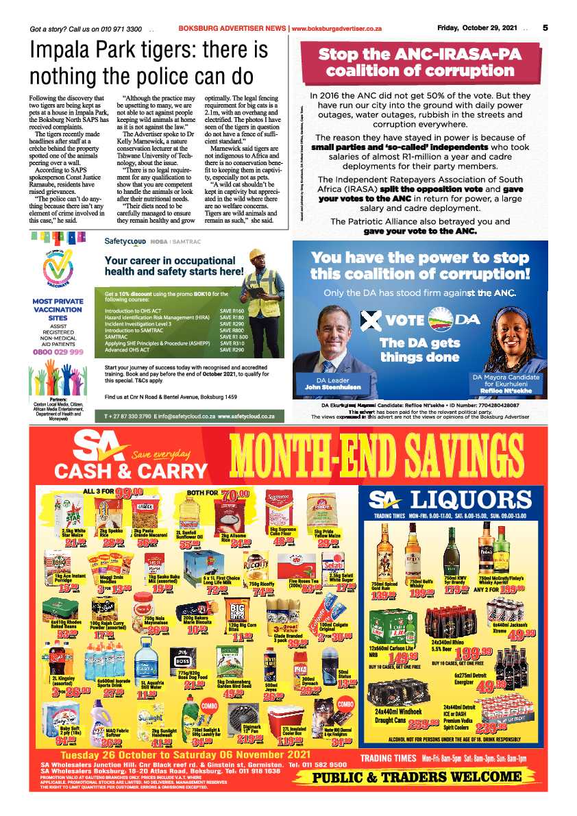 Boksburg Advertiser 29 October 2021 page 7
