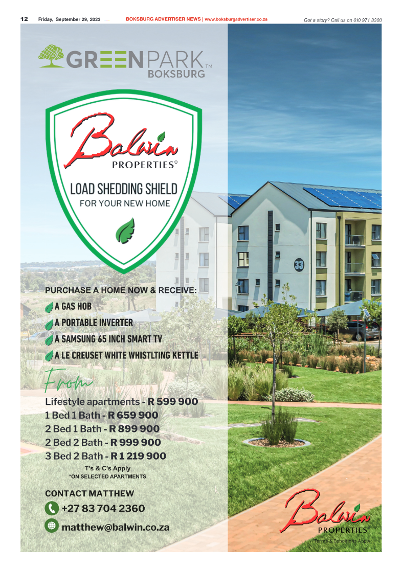 Boksburg Advertiser 29 September 2023 page 12