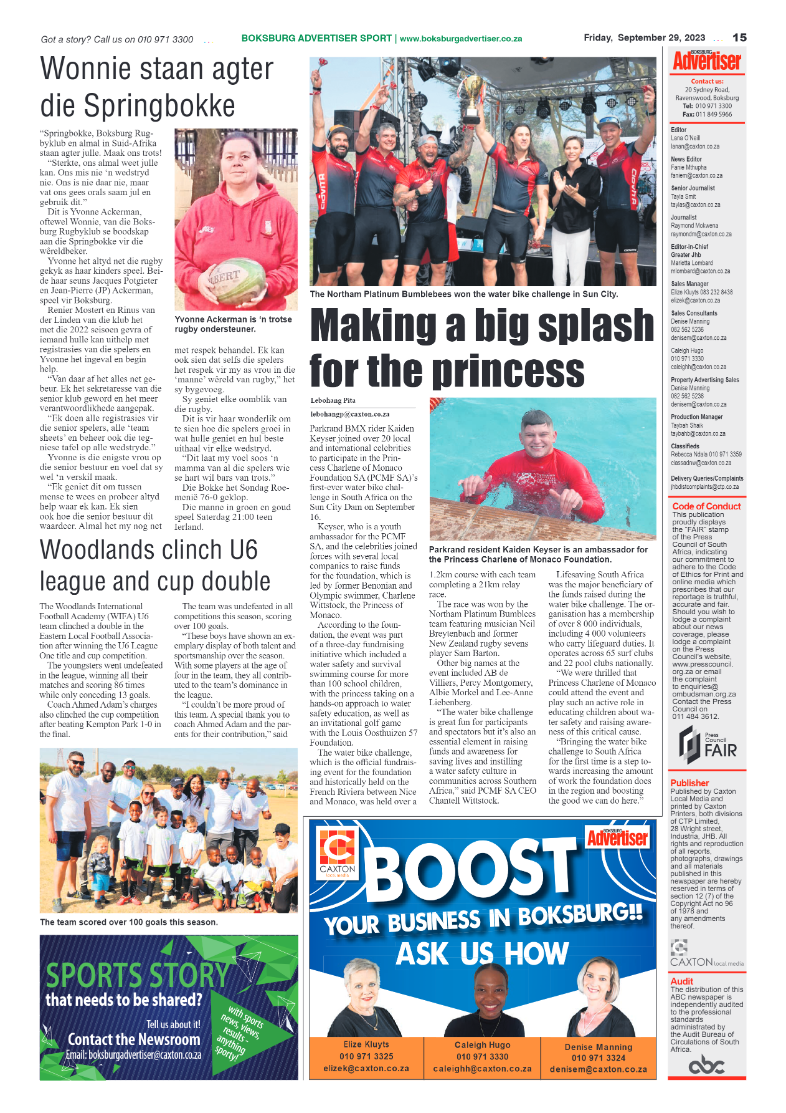 Boksburg Advertiser 29 September 2023 page 15