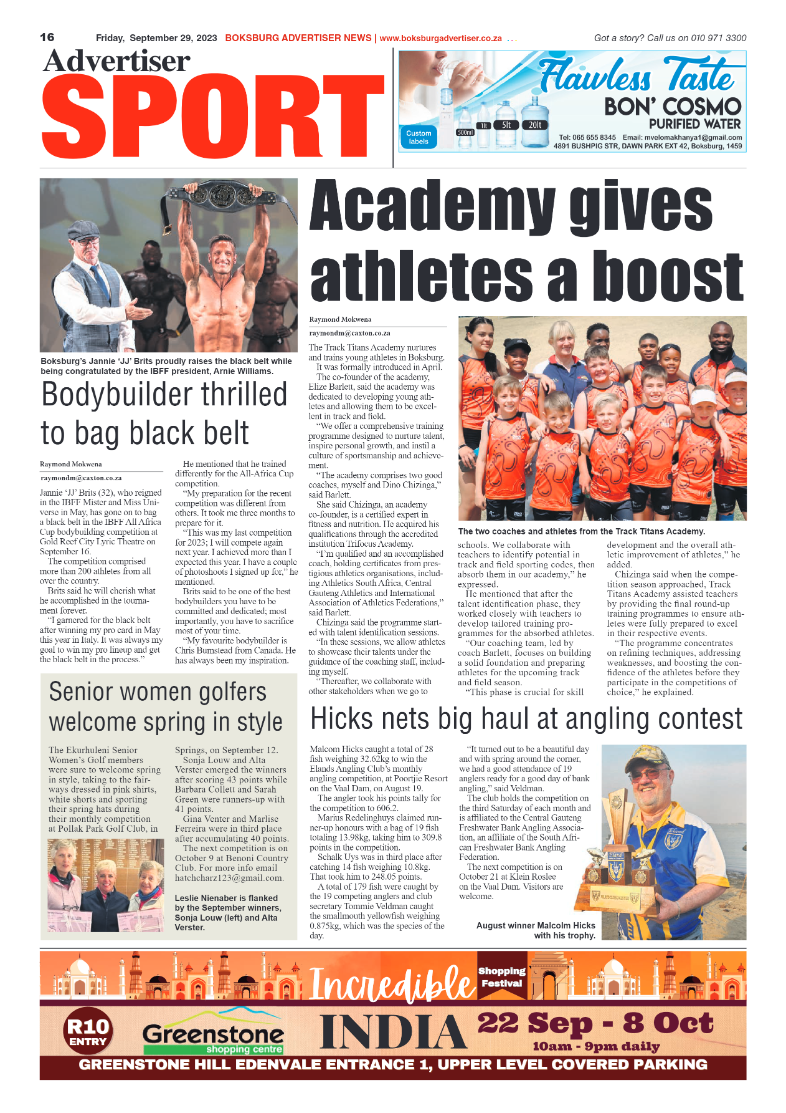Boksburg Advertiser 29 September 2023 page 16