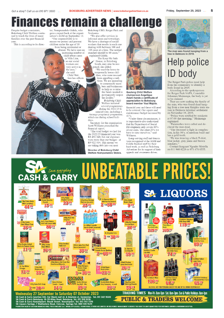 Boksburg Advertiser 29 September 2023 page 5