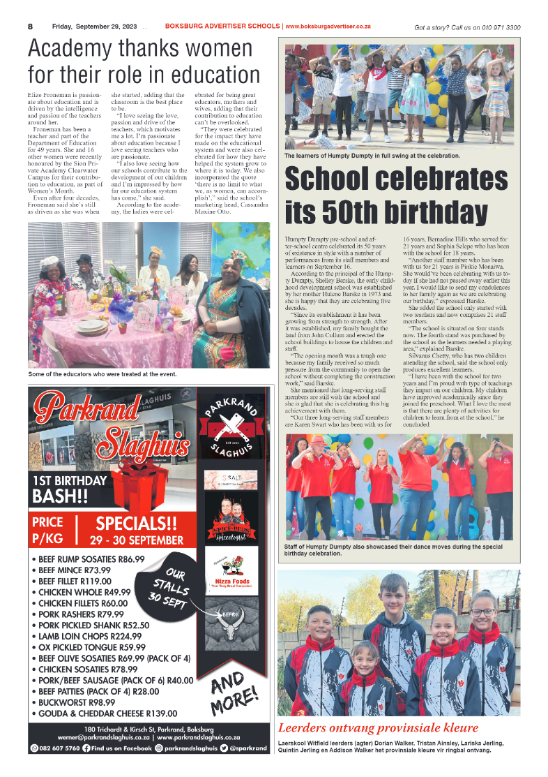 Boksburg Advertiser 29 September 2023 page 8