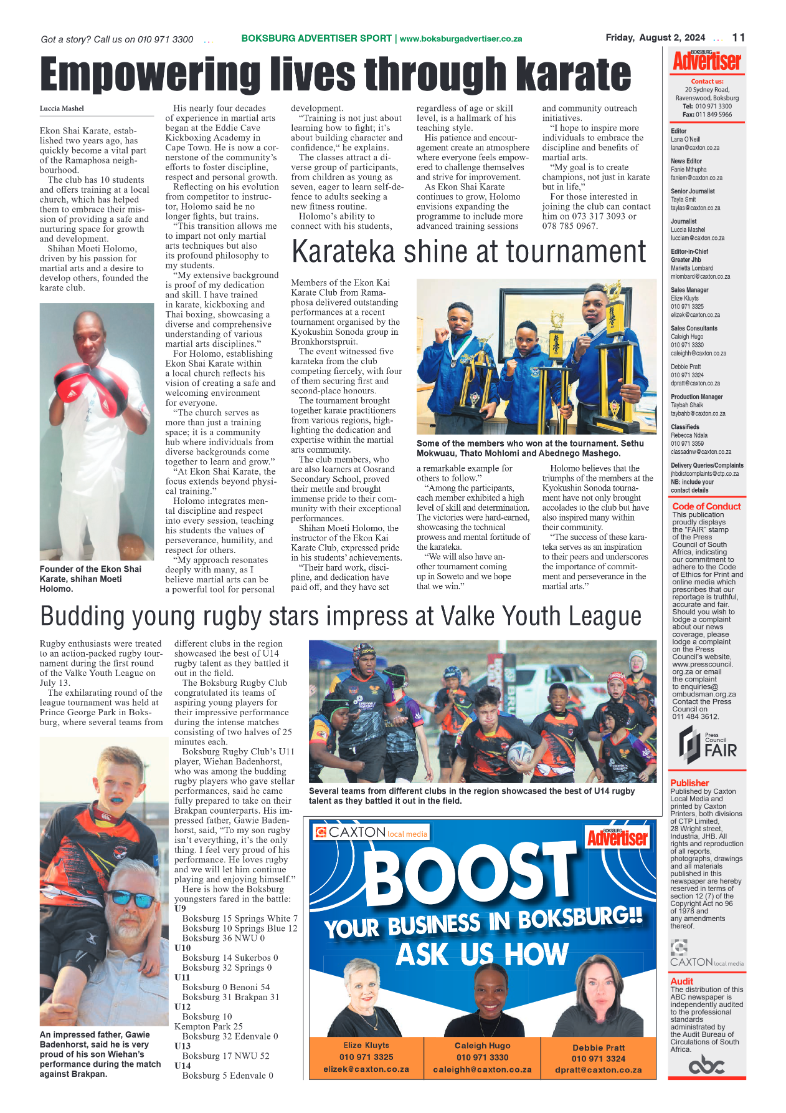Boksburg Advertiser 2 August 2024 page 19