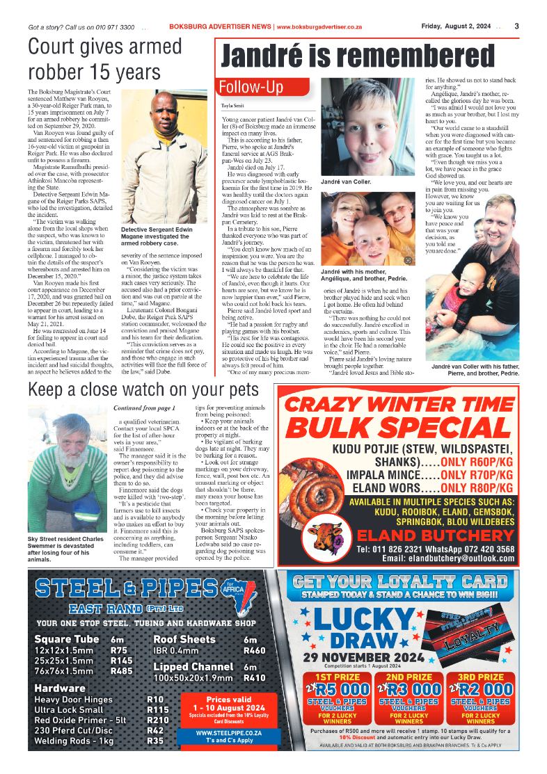 Boksburg Advertiser 2 August 2024 page 3