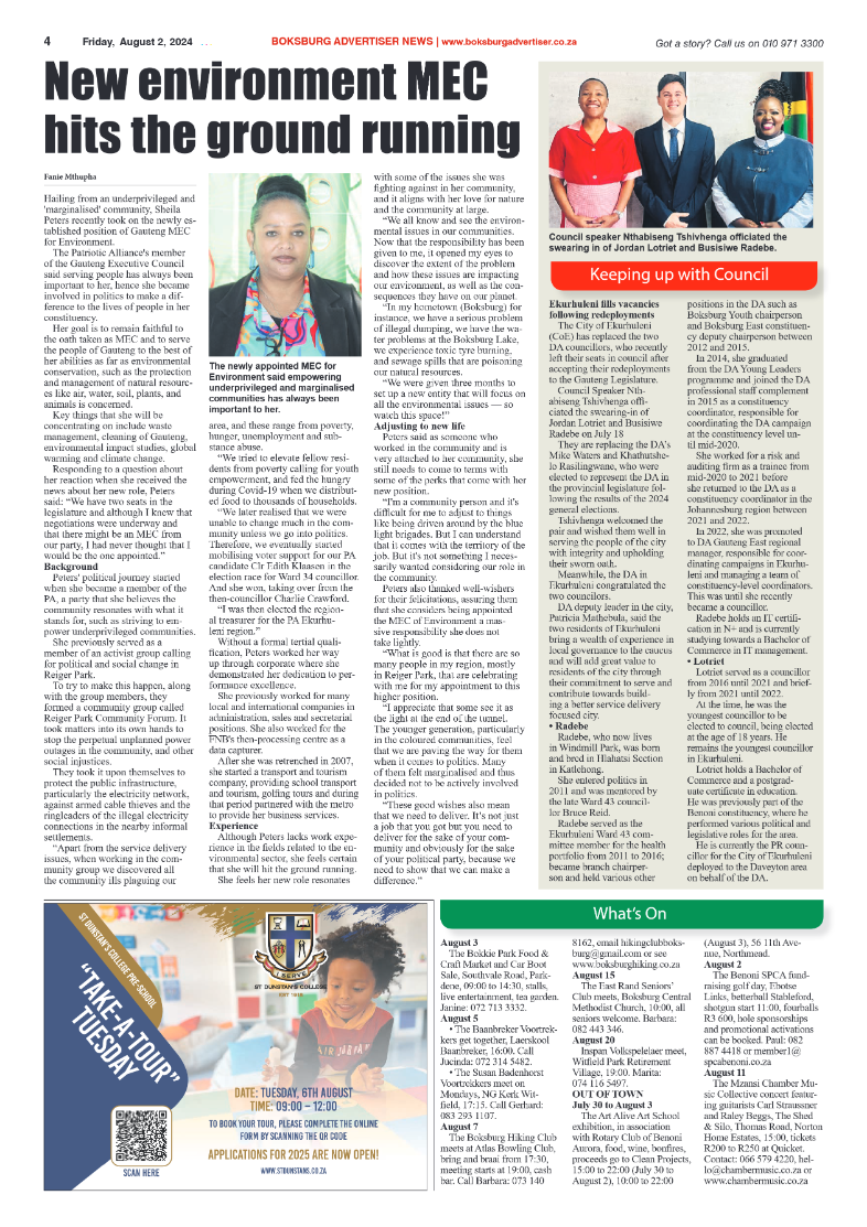 Boksburg Advertiser 2 August 2024 page 4