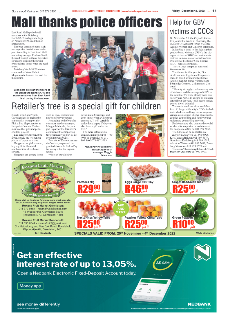 Boksburg Advertiser 2 Dec 2022 page 11