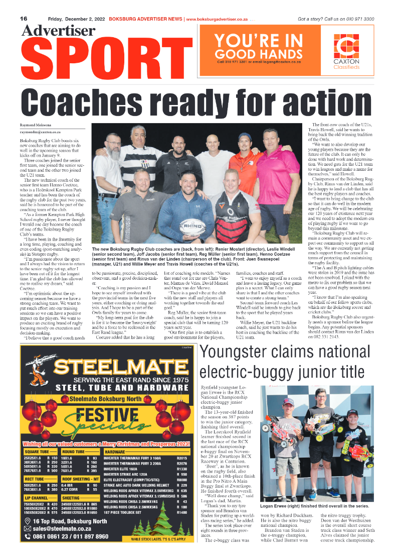 Boksburg Advertiser 2 Dec 2022 page 16