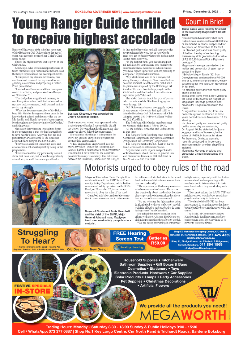 Boksburg Advertiser 2 Dec 2022 page 3
