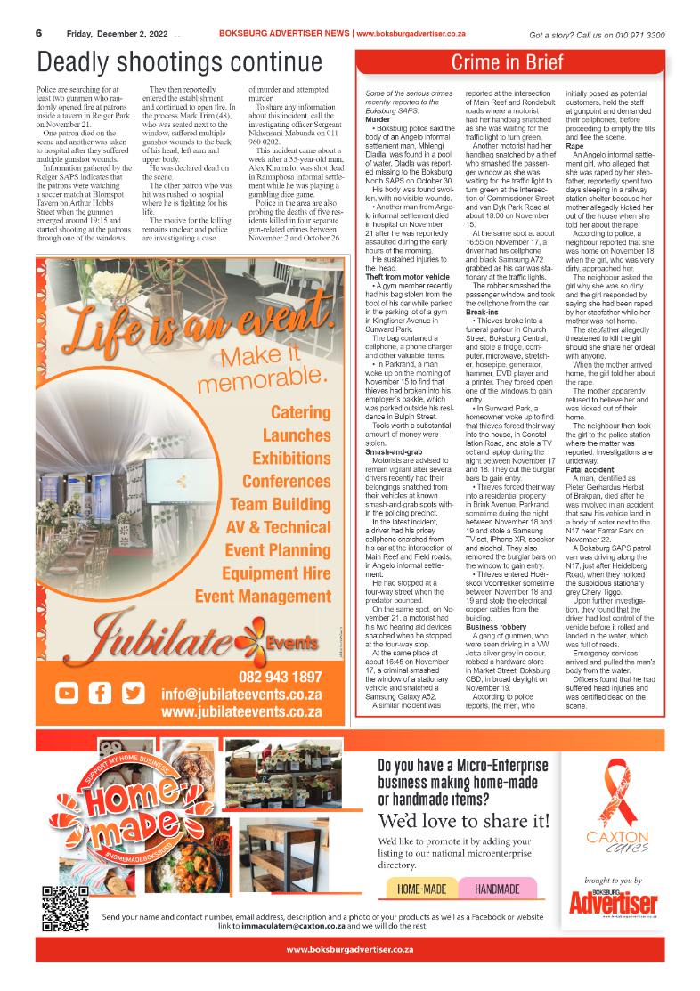 Boksburg Advertiser 2 Dec 2022 page 6