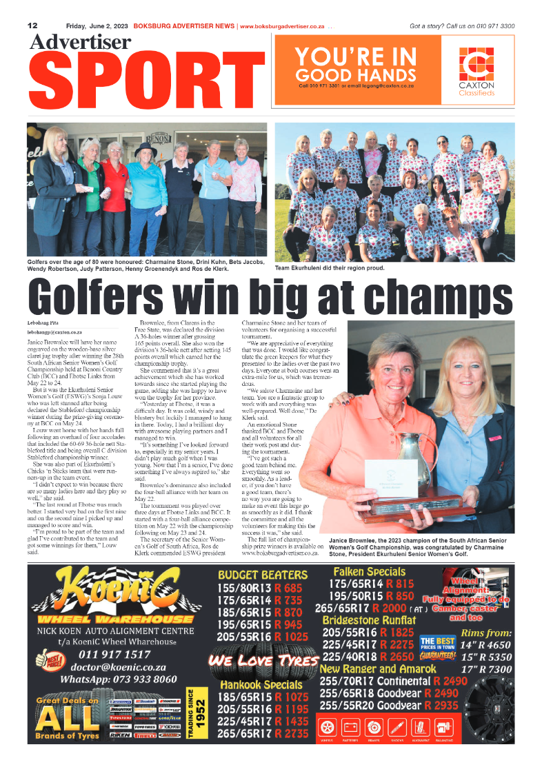 Boksburg Advertiser 2 June 2023 page 12