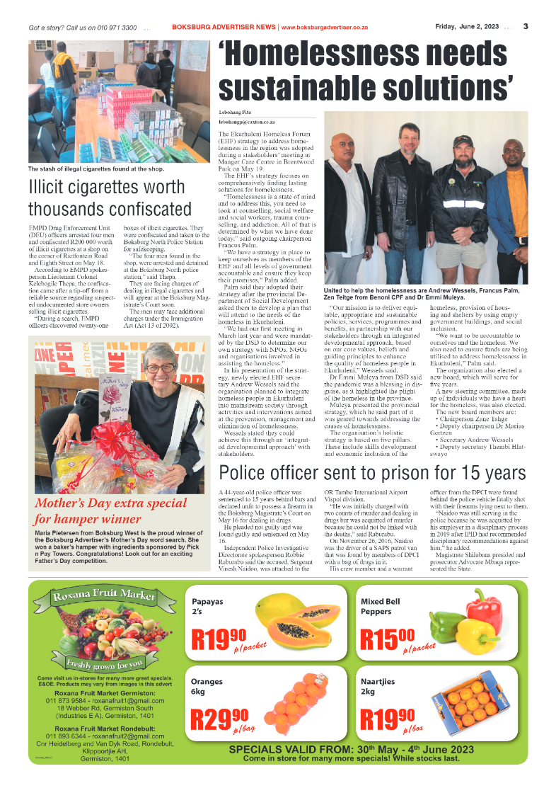 Boksburg Advertiser 2 June 2023 page 3