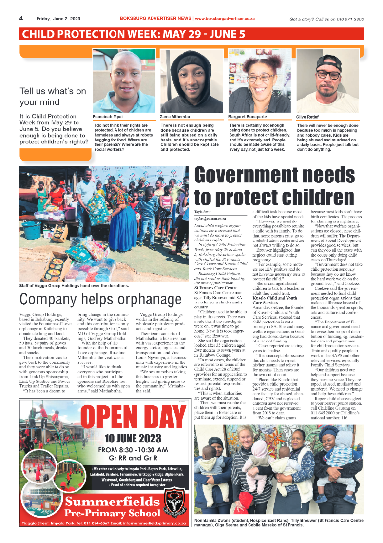 Boksburg Advertiser 2 June 2023 page 4