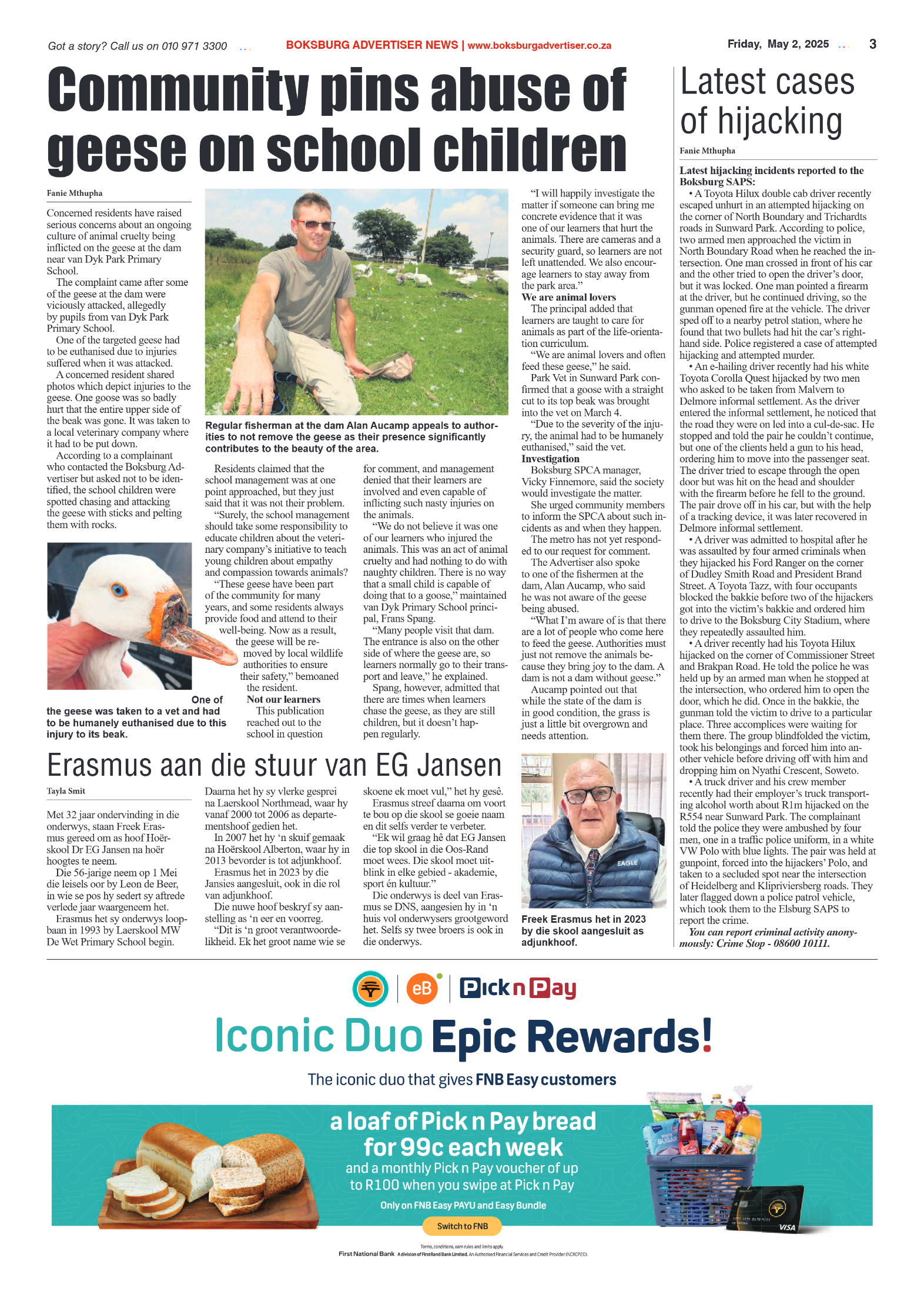 Boksburg Advertiser 2 May 2025 page 3
