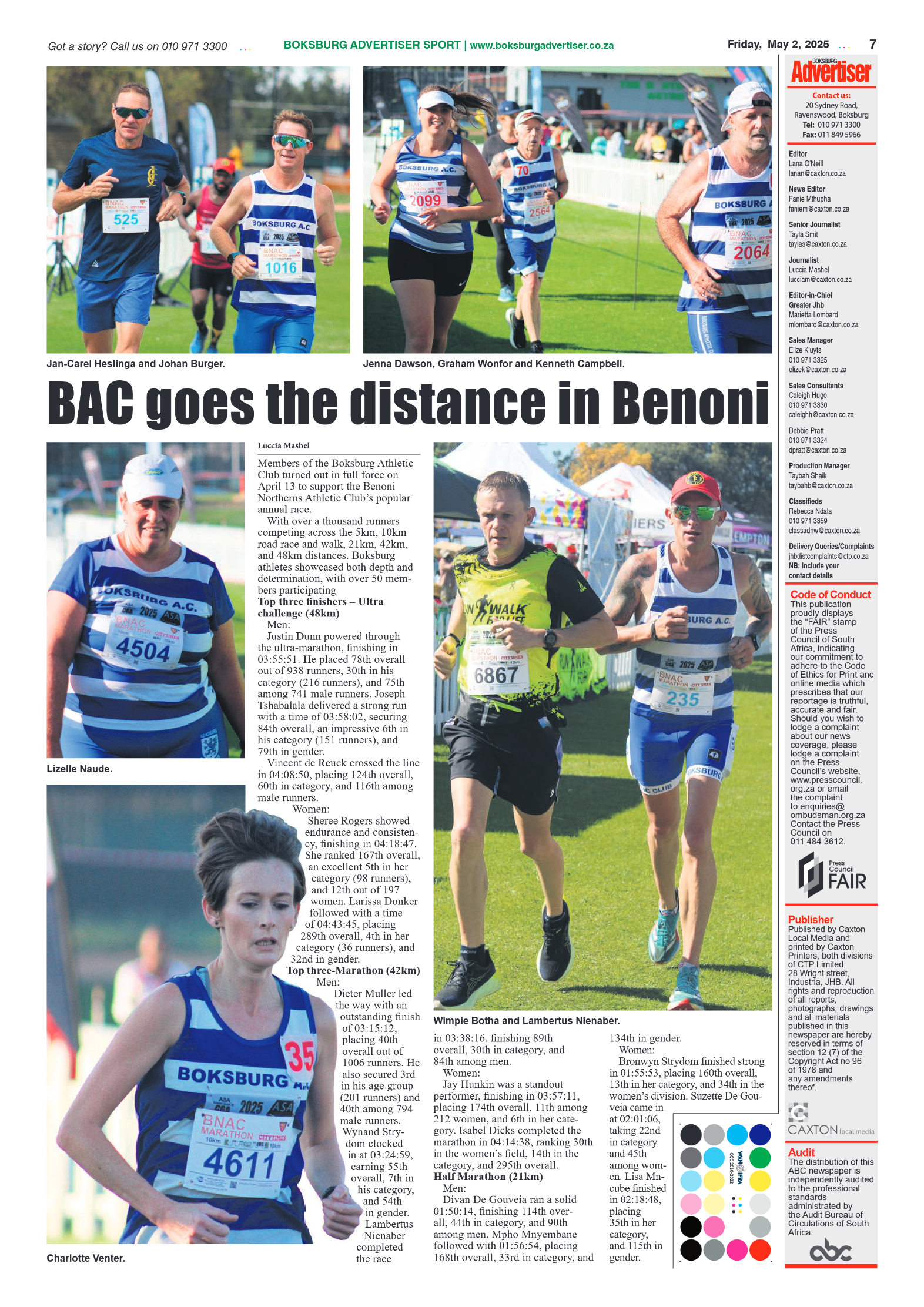 Boksburg Advertiser 2 May 2025 page 7