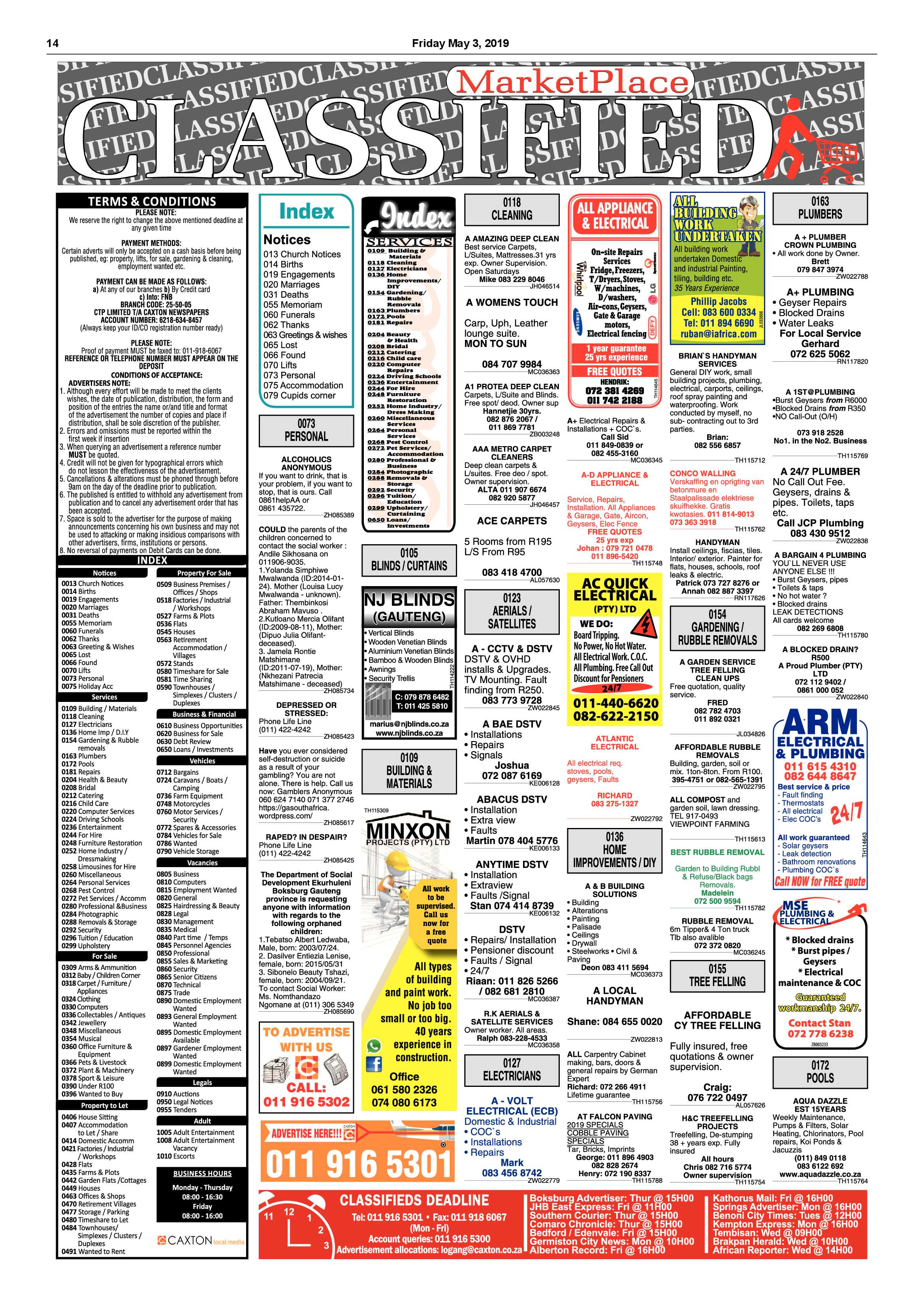 Boksburg Advertiser 30 April 2019 page 14