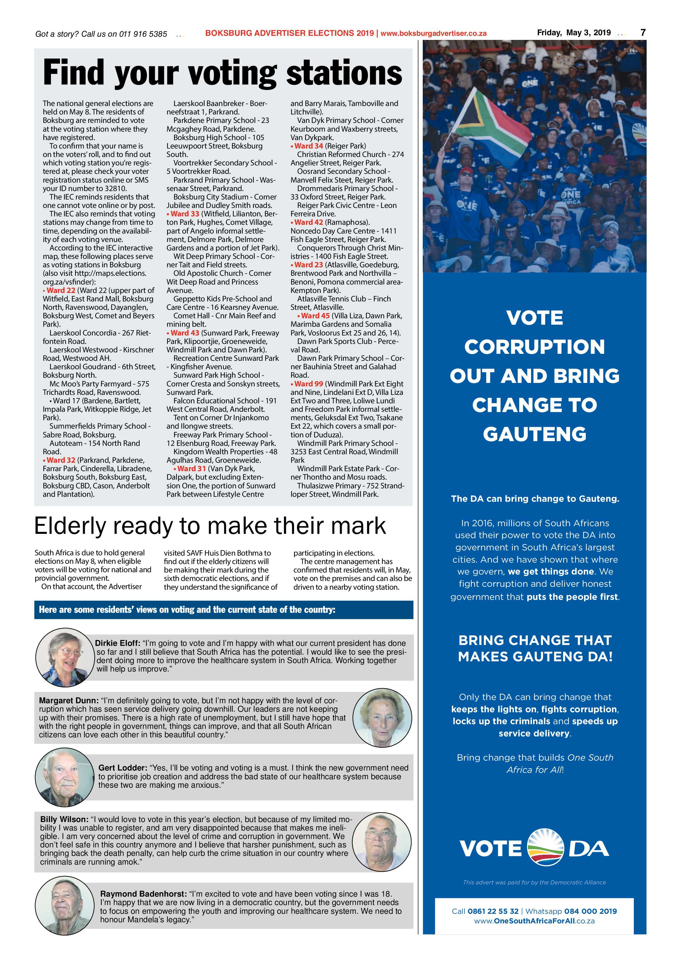 Boksburg Advertiser 30 April 2019 page 7
