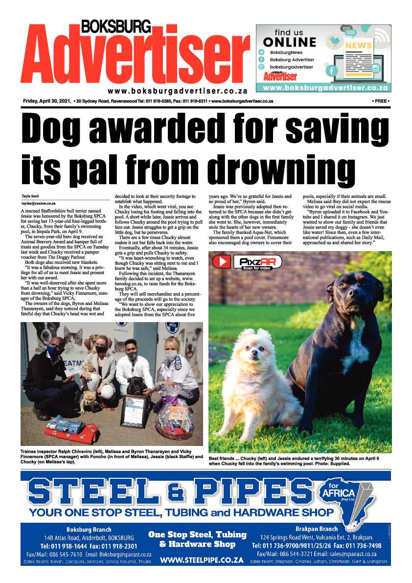Boksburg Advertiser 30 April 2021 page 1