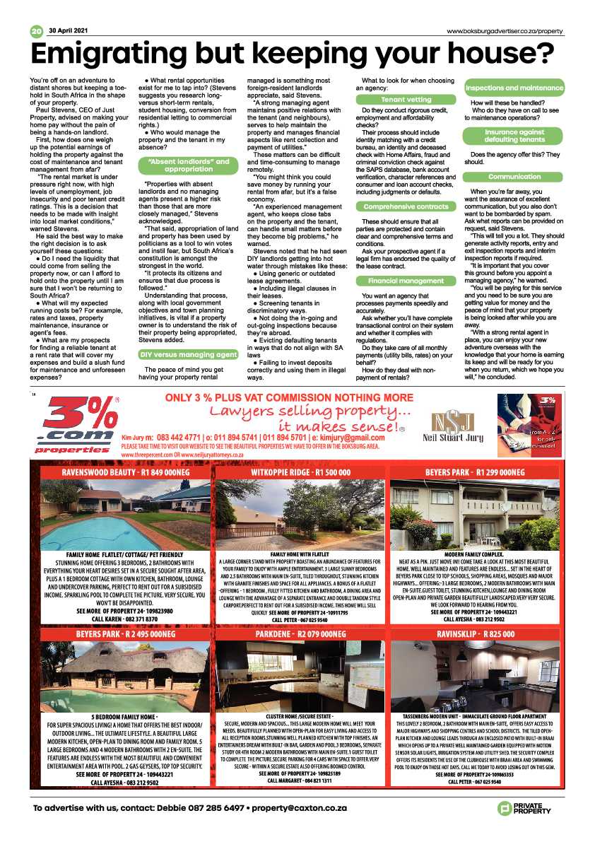 Boksburg Advertiser 30 April 2021 page 20